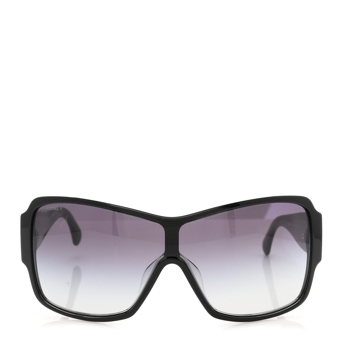 Acetate Shield Sunglasses 5449-A Black