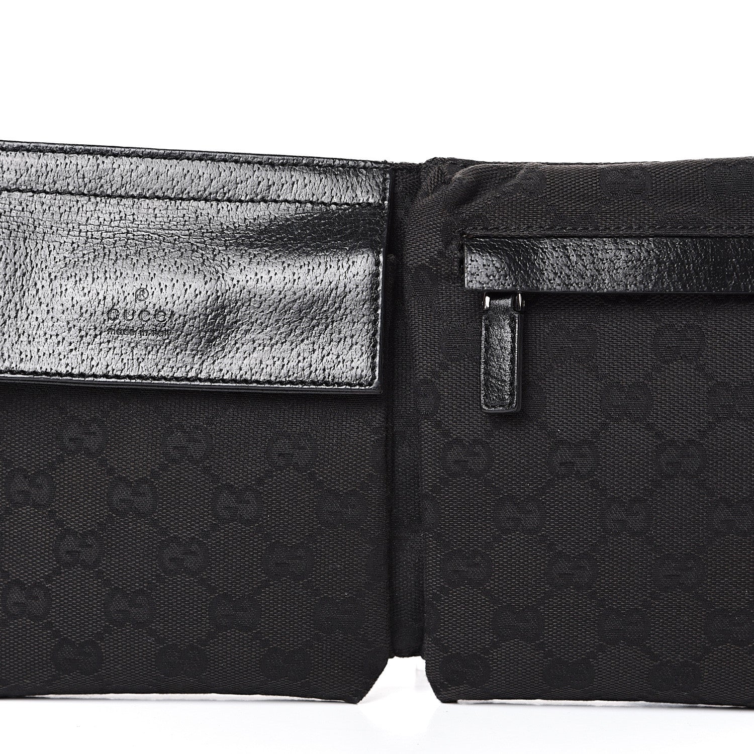 Gucci GG Monogram Double Pocket Belt Bag Black 9 of 11