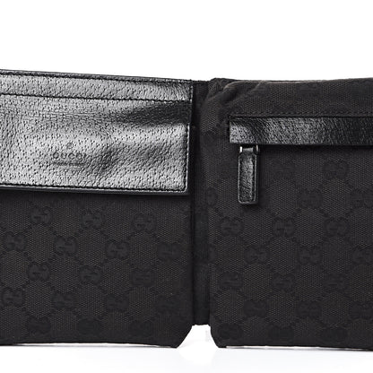 Gucci GG Monogram Double Pocket Belt Bag Black 9 of 11