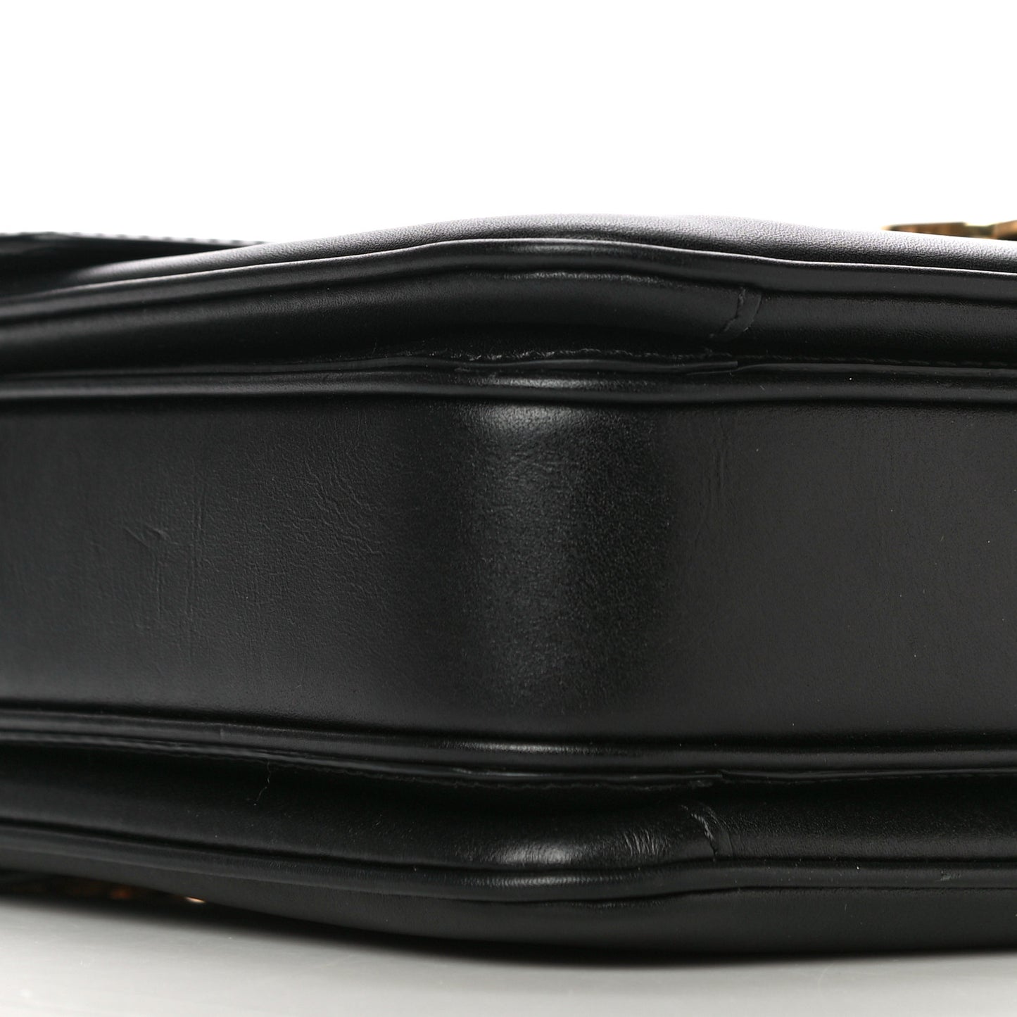 Shiny Calfskin Medium C Bag Black