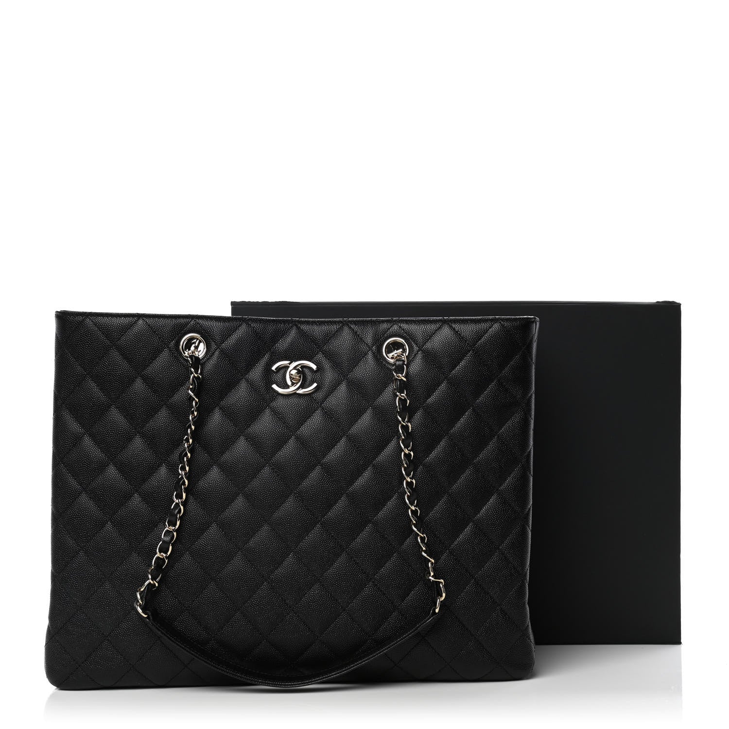 Chanel Caviar Quilted Large Shopping Tote Black 10 of 10