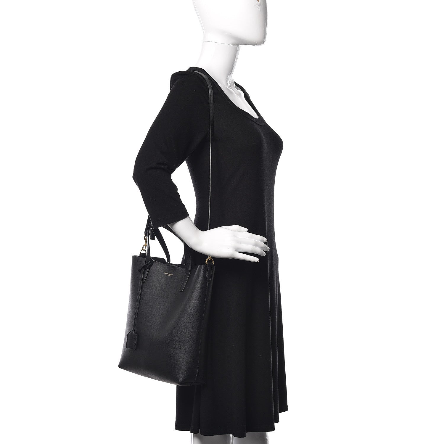 Saint Laurent Calfskin Toy Shopping Tote Black 3 of 15