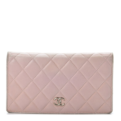 Chanel Lambskin Quilted Yen Wallet Light Pink 1 of 12