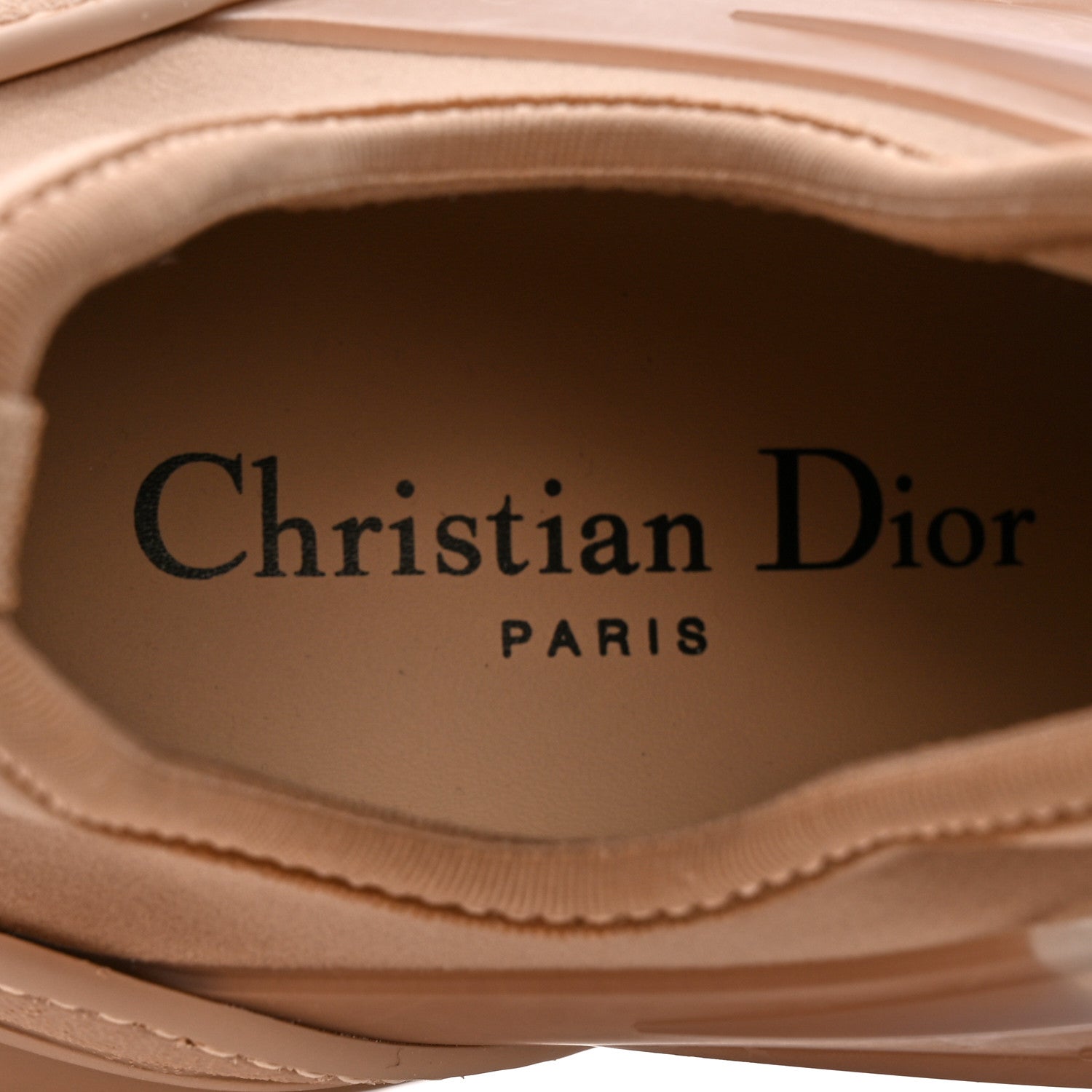 Christian Dior Neoprene Rubber Womens D-Connect Sneakers 37.5 Nude 8 of 10