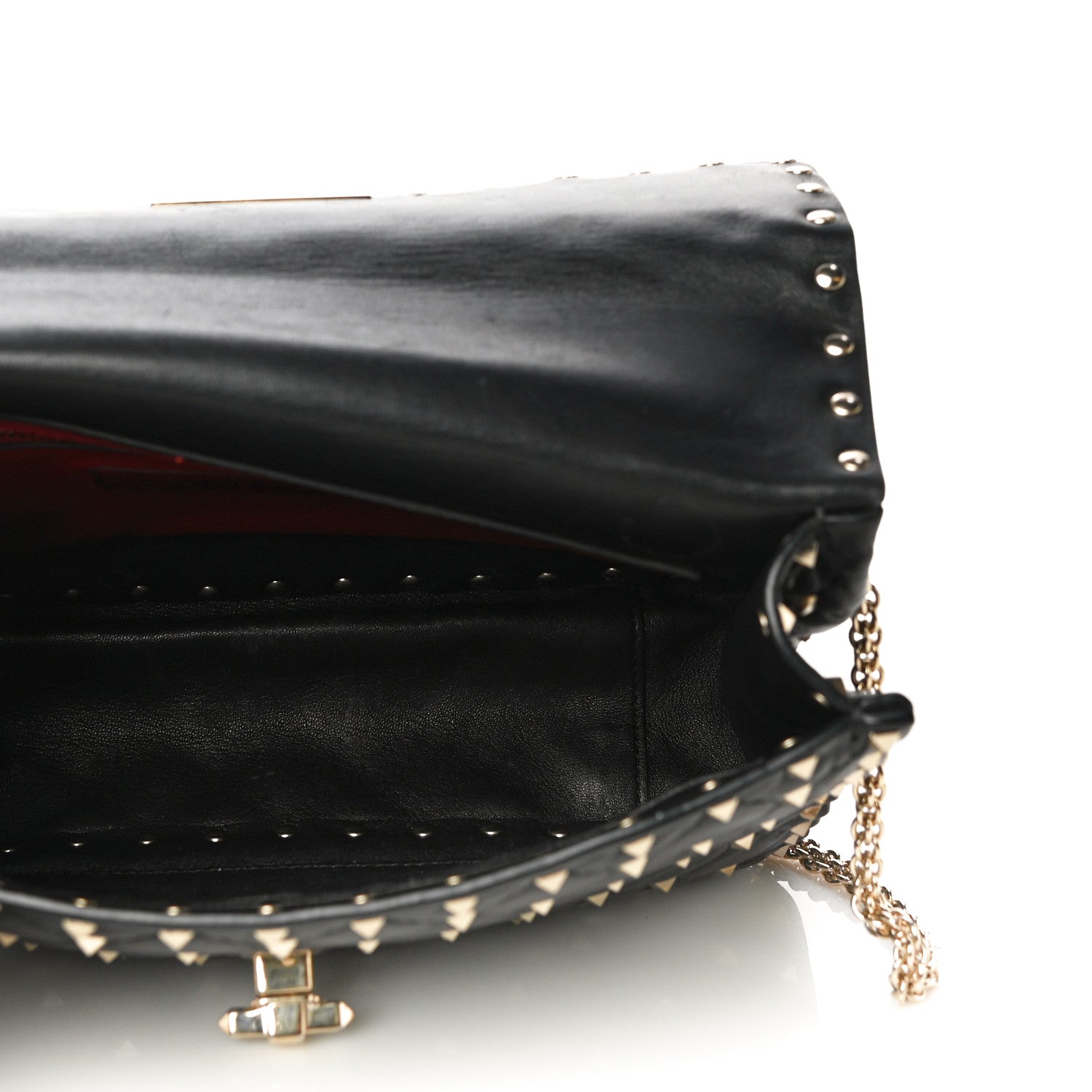 Valentino Garavani Lambskin Medium Rockstud Spike Shoulder Bag Black 5 of 11