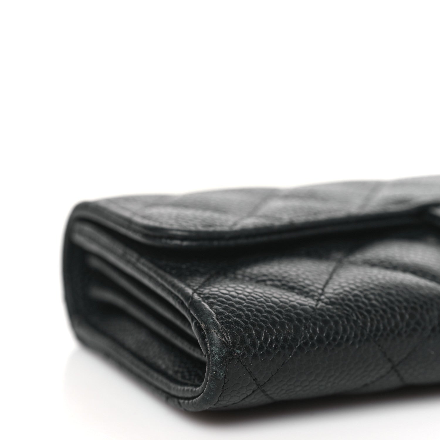 Chanel Caviar Quilted Large Gusset Flap Wallet Black 9 of 11
