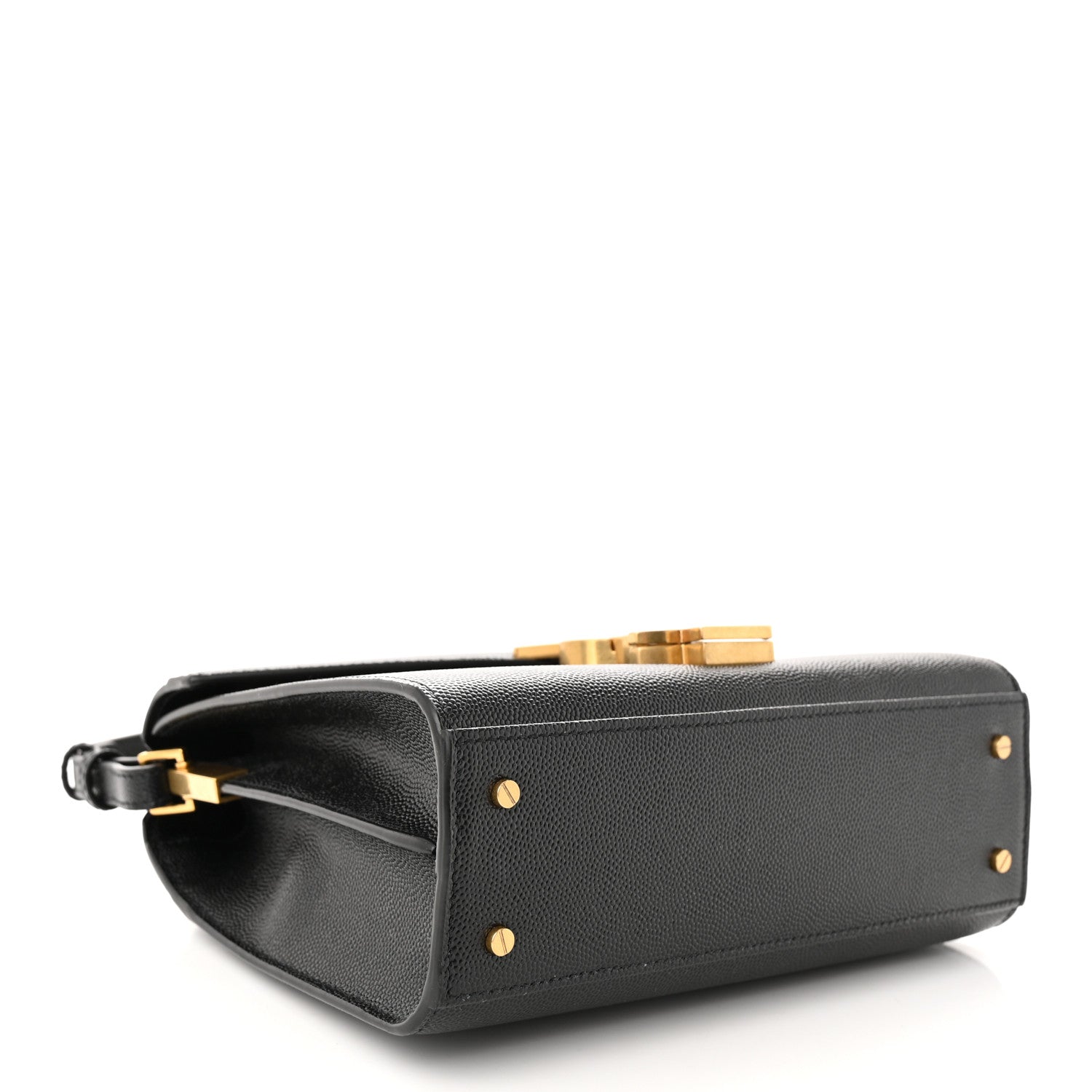 Saint Laurent Grain de Poudre Mini Classic Monogram Cassandra Top Handle Black 4 of 9