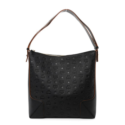 MCM Calfskin Ottomar Monogram Large Klara Hobo Black 1 of 10