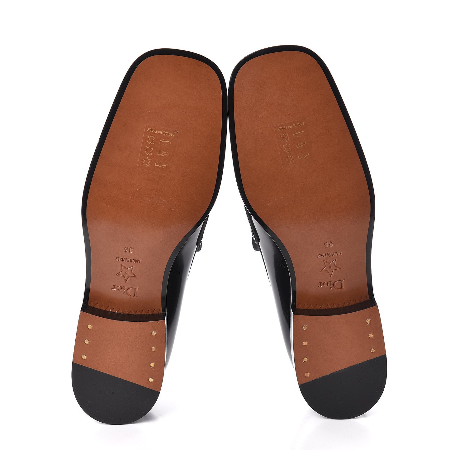 Shiny Calfskin Diordirection Loafers 36 Black