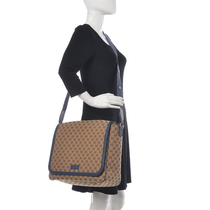 Gucci Monogram Convertible Diaper Bag Blue 2 of 10