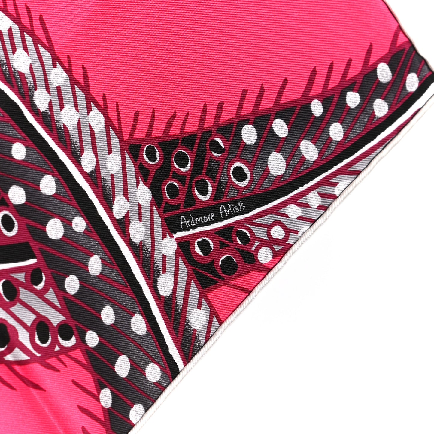 Silk Baobab Cat Scarf 90 Rose Vif Prune Gris