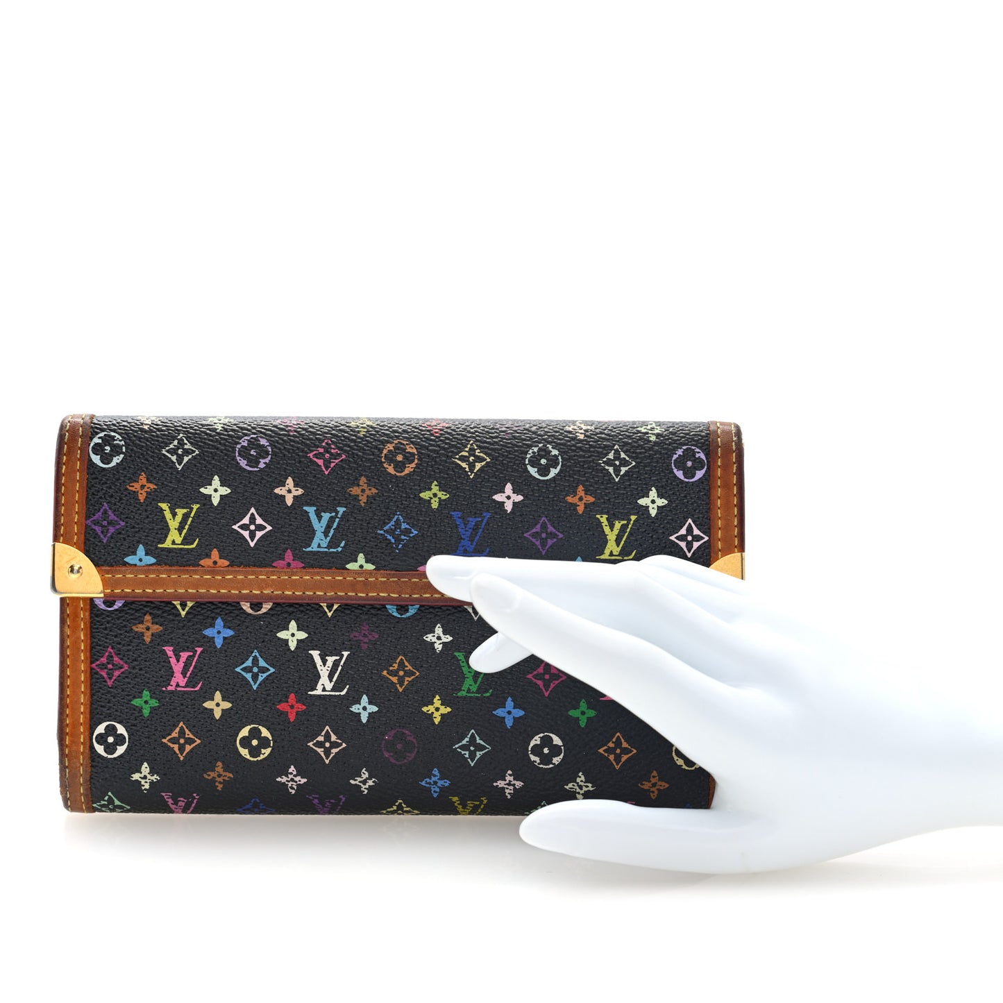 Monogram Multicolor Porte Tresor International Wallet Black