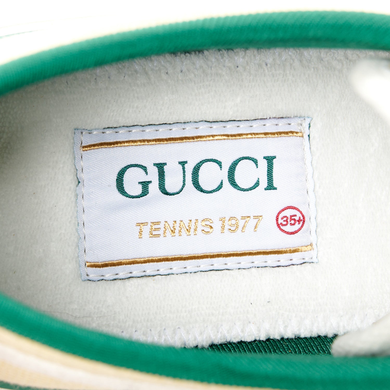 Gucci Canvas Web Womens 1977 Tennis Sneakers 35.5 Burro Mystic White 7 of 8