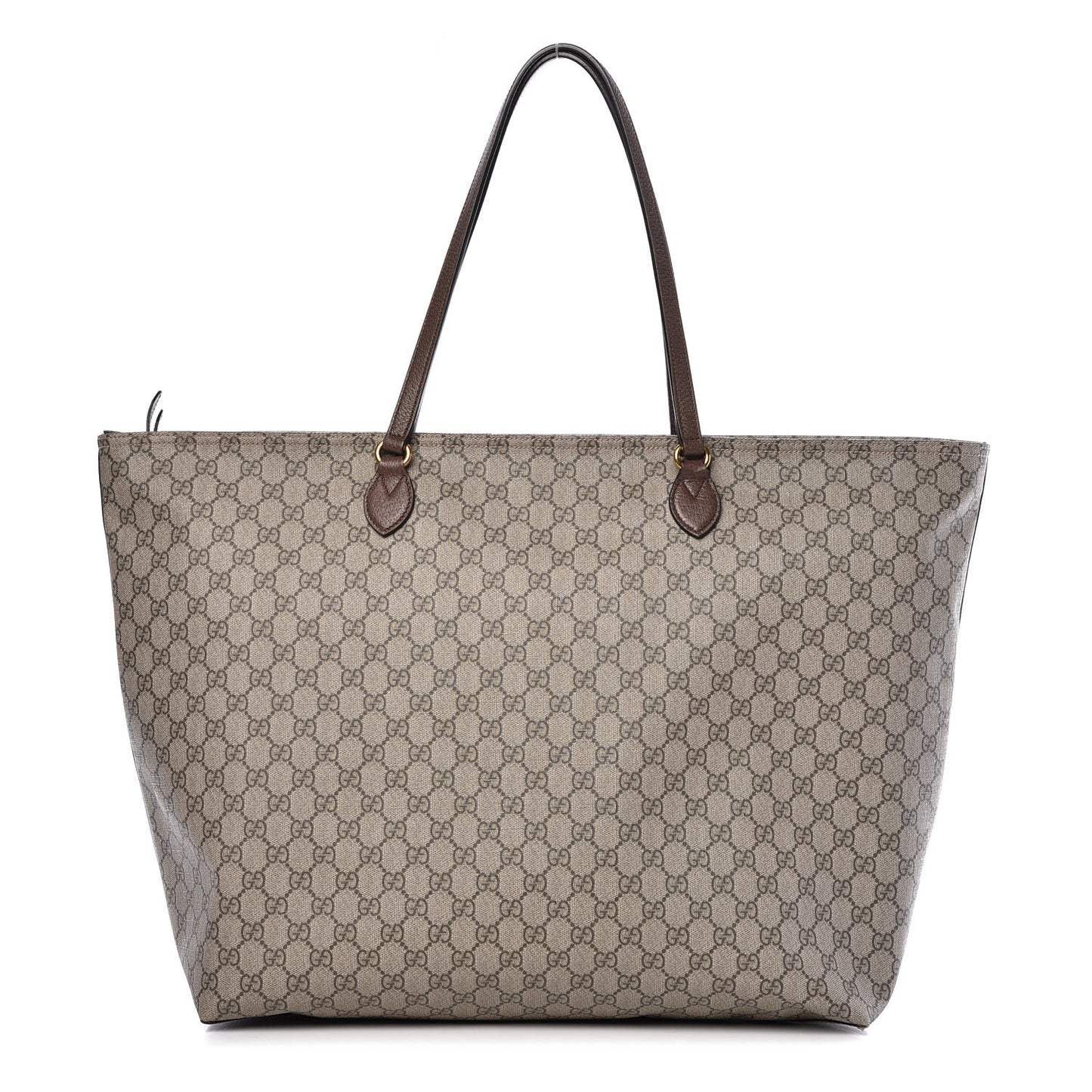 GG Supreme Monogram Large Ophidia Shopping Tote Brown
