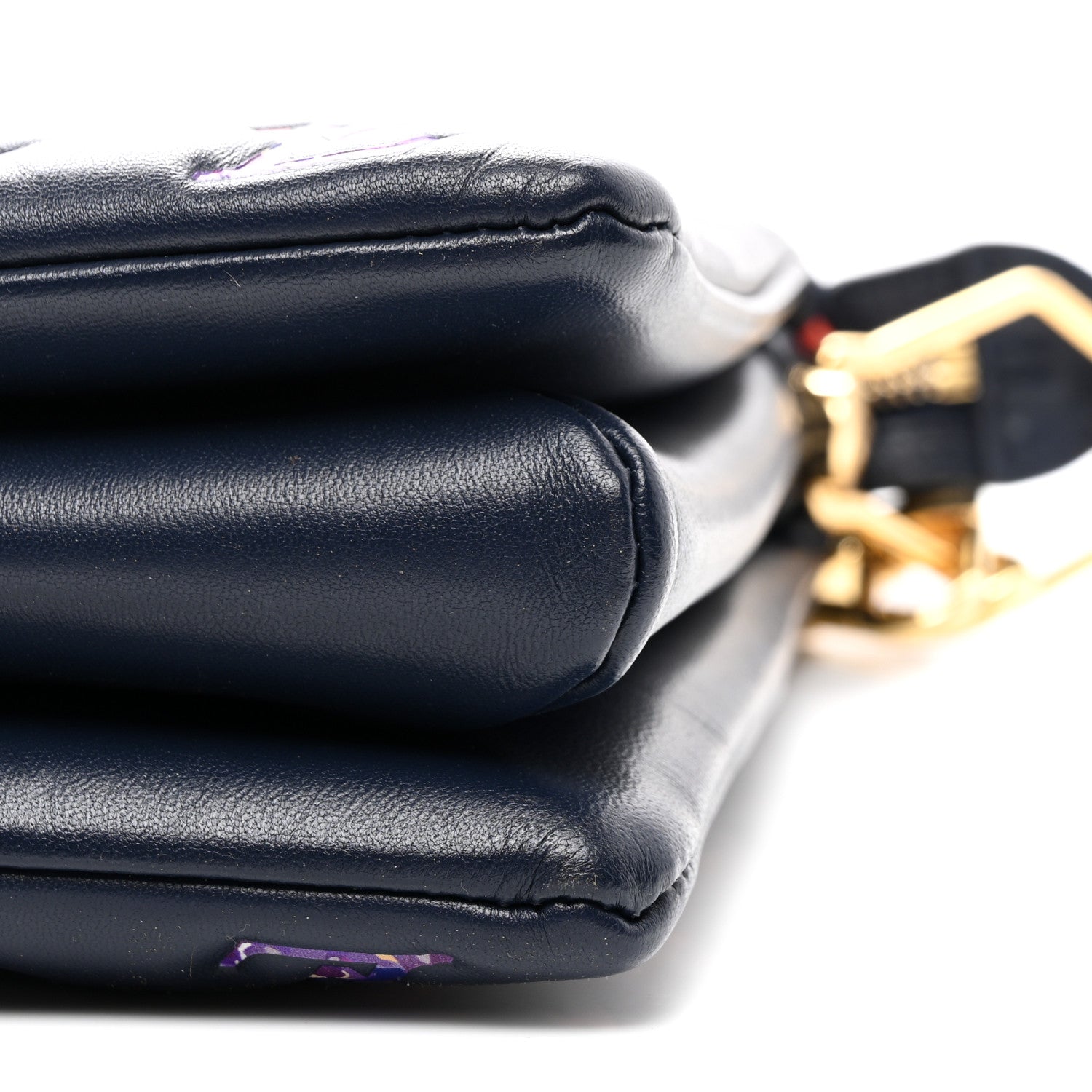 Louis Vuitton Lambskin Embossed Monogram LV Garden Coussin MM Navy Blue 11 of 11