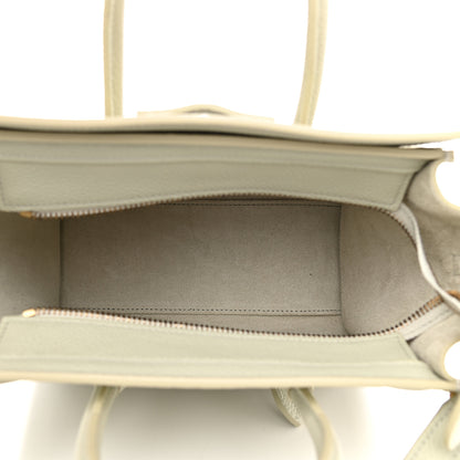 Celine Drummed Calfskin Nano Luggage Vert D'eau 5 of 10