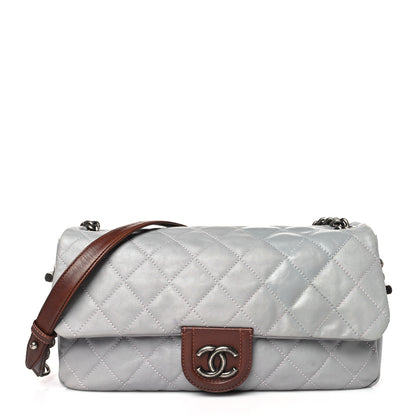 Chanel Calfskin Large Country Chic Flap Grey 1 of 10