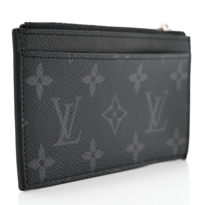 Louis Vuitton Monogram Eclipse Taiga Coin Card Holder 3 of 8