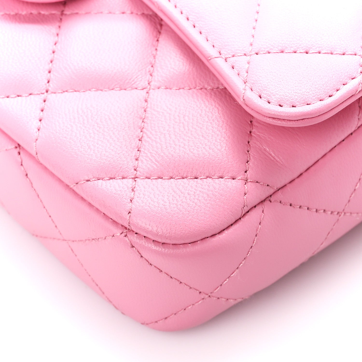 Chanel Lambskin Quilted Flap Phone Holder With Chain Pink 14 of 15