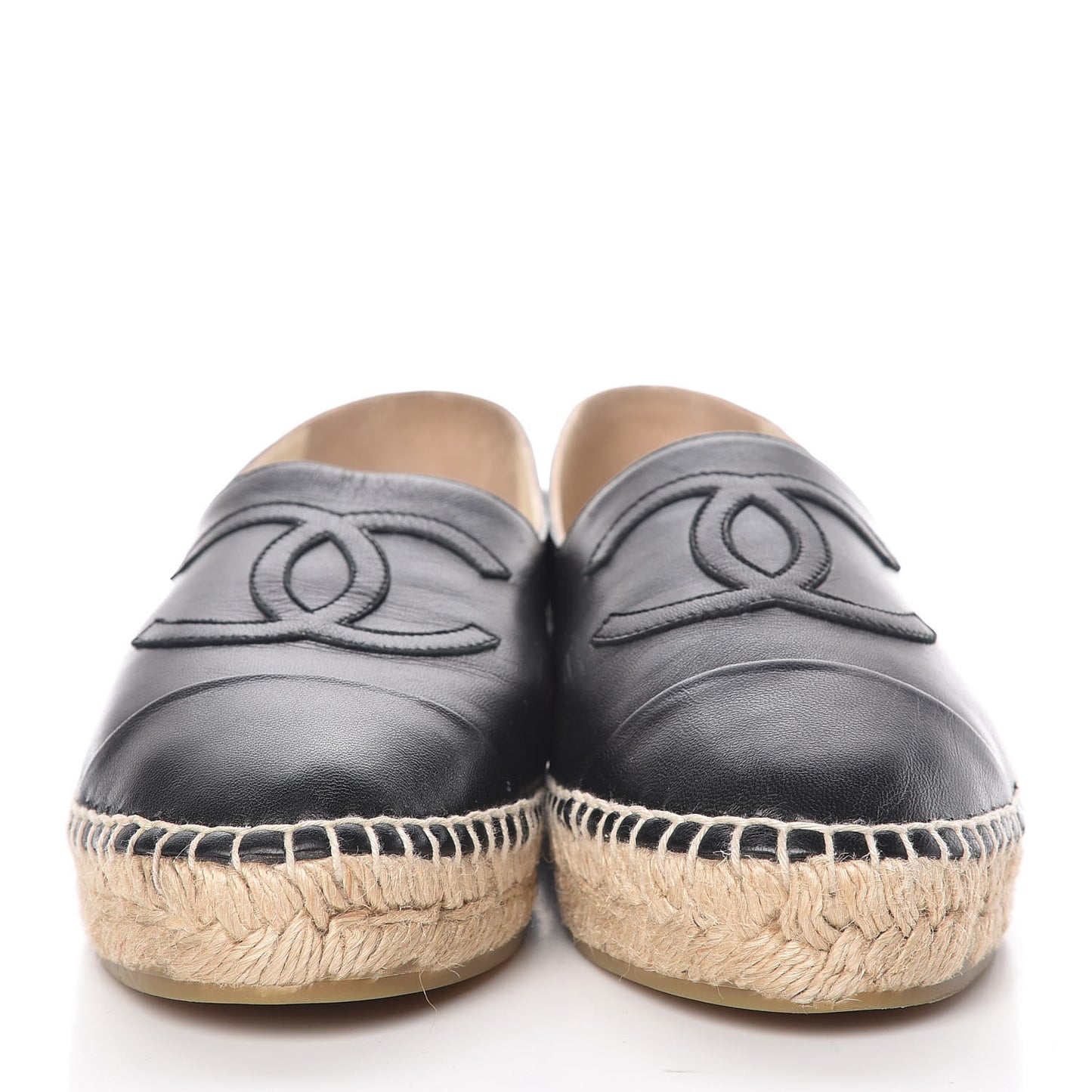 Lambskin CC Espadrilles 38 Black
