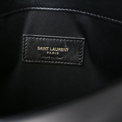 Saint Laurent Patent Calfskin Monogram Uptown Clutch Black 6 of 9