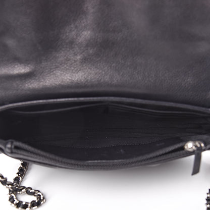 Chanel Caviar Half Moon Wallet On Chain WOC Black 5 of 13