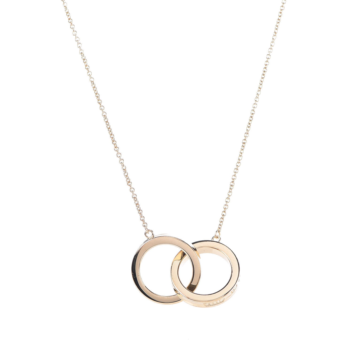 Tiffany 18K Yellow Gold 1837 Interlocking Circles Pendant Necklace 4 of 7