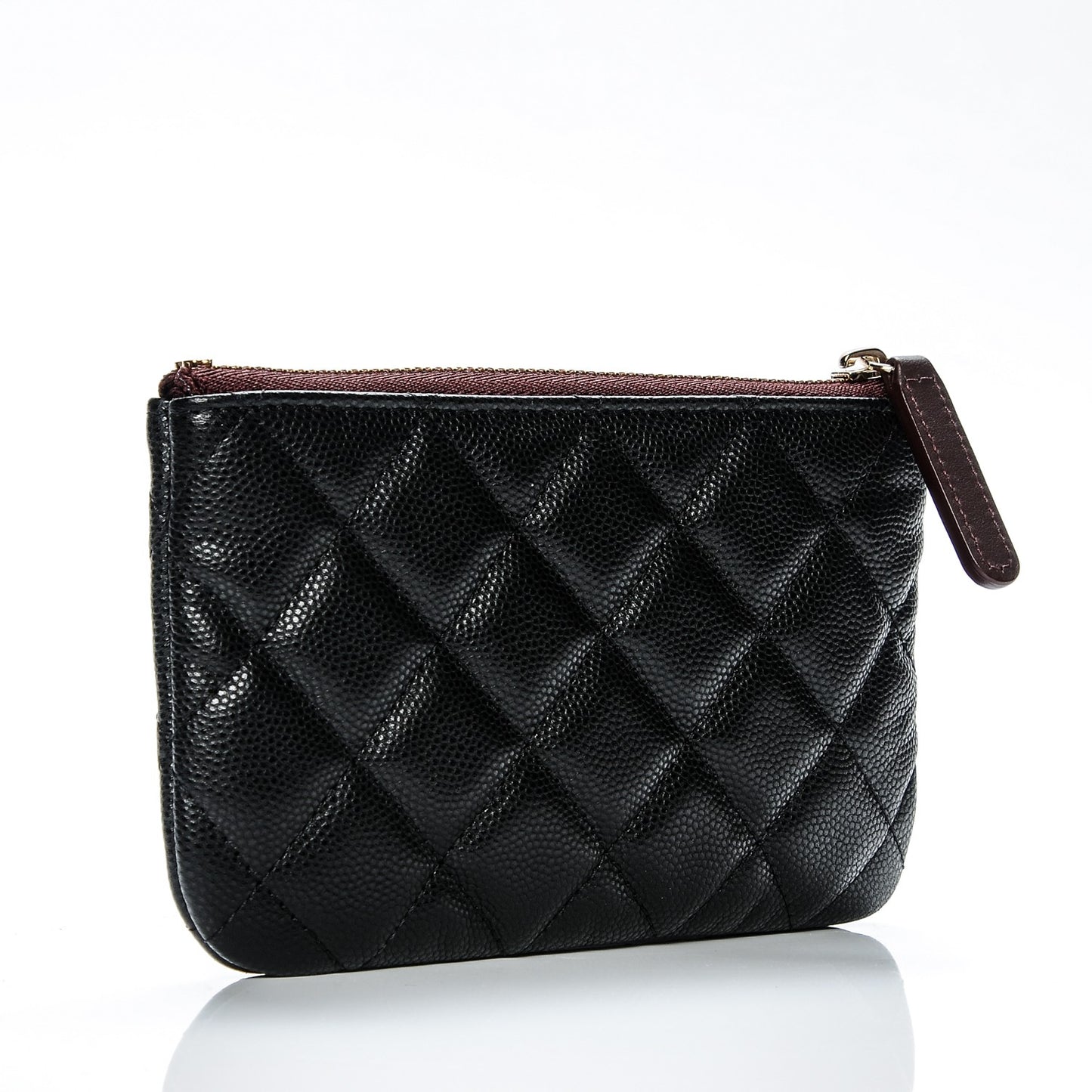 Caviar Quilted Small Cosmetic Case Black