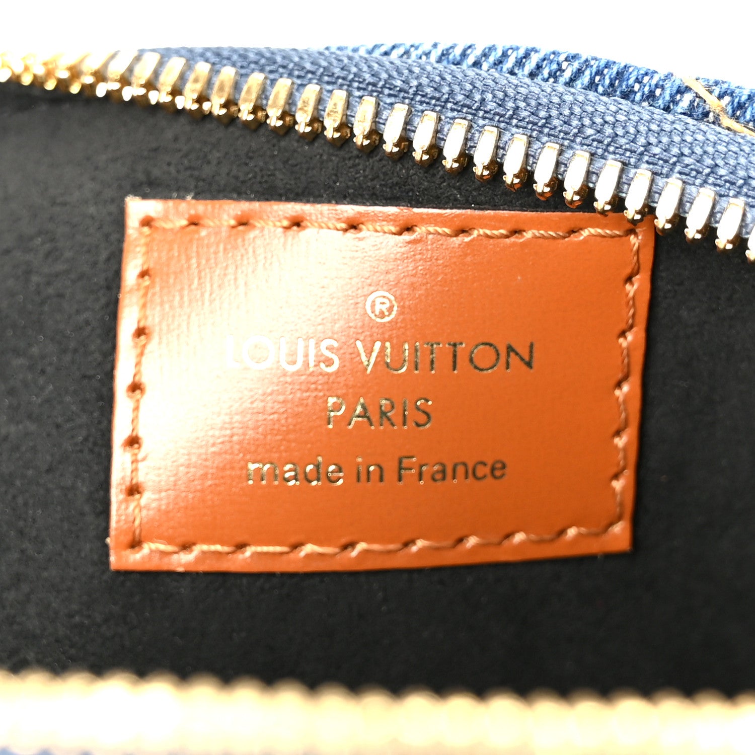 Louis Vuitton Denim Calfskin Reverse Monogram Malletage Alma BB Blue 6 of 12