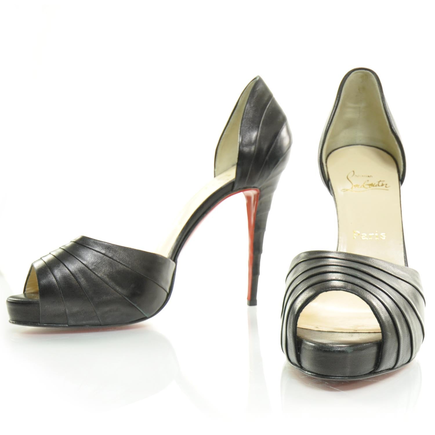 Christian Louboutin Nappa Armadillo 120 Pumps 41.5 Black 1 of 7