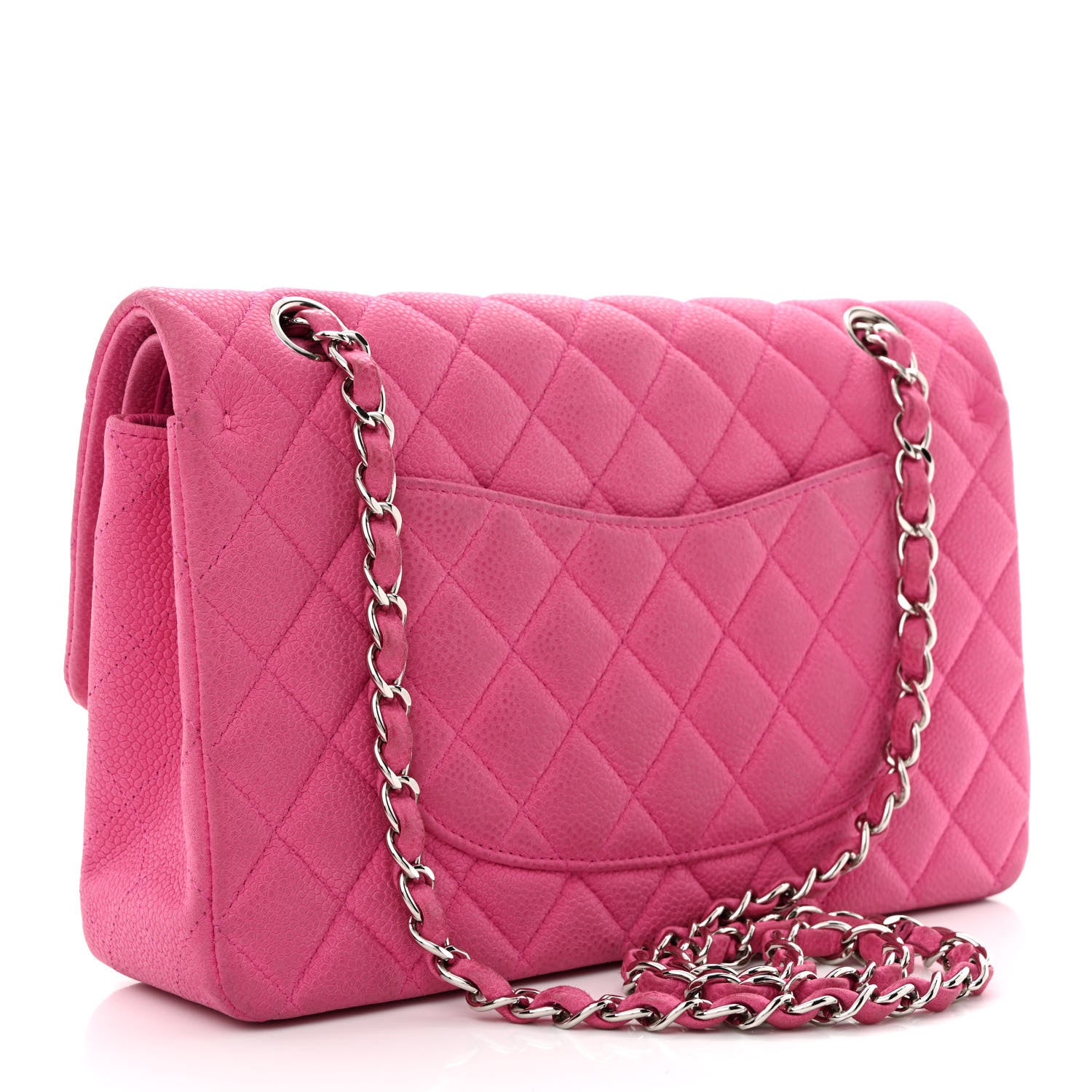 Chanel Iridescent Caviar Quilted Medium Double Flap Pink 3 of 15