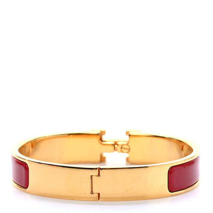 Hermes Enamel Narrow Clic Clac H Bracelet PM China Red 3 of 5