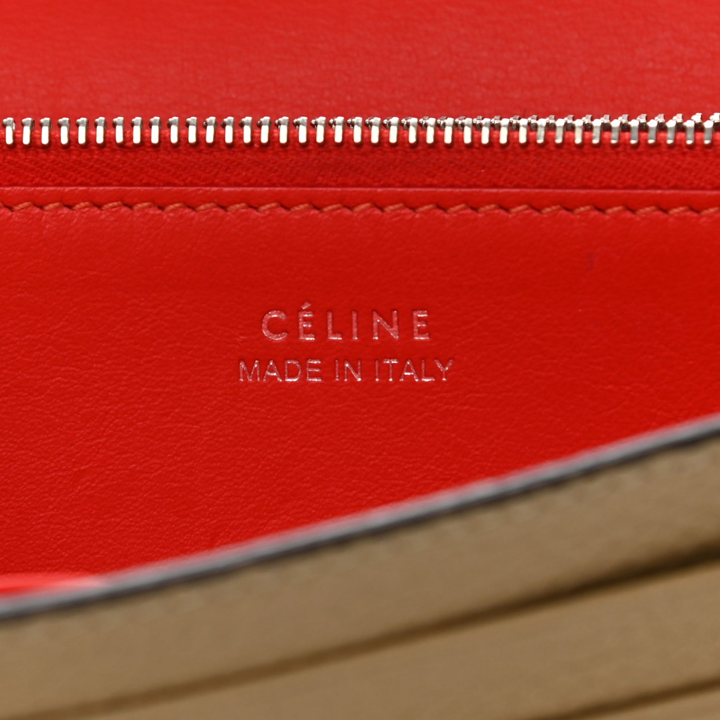 Drummed Calfskin Large Multifunction Flap Wallet Dune