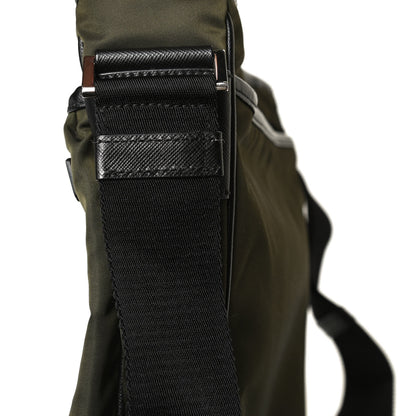 Prada Tessuto Nylon Saffiano Messenger Bag Militare 25 of 27