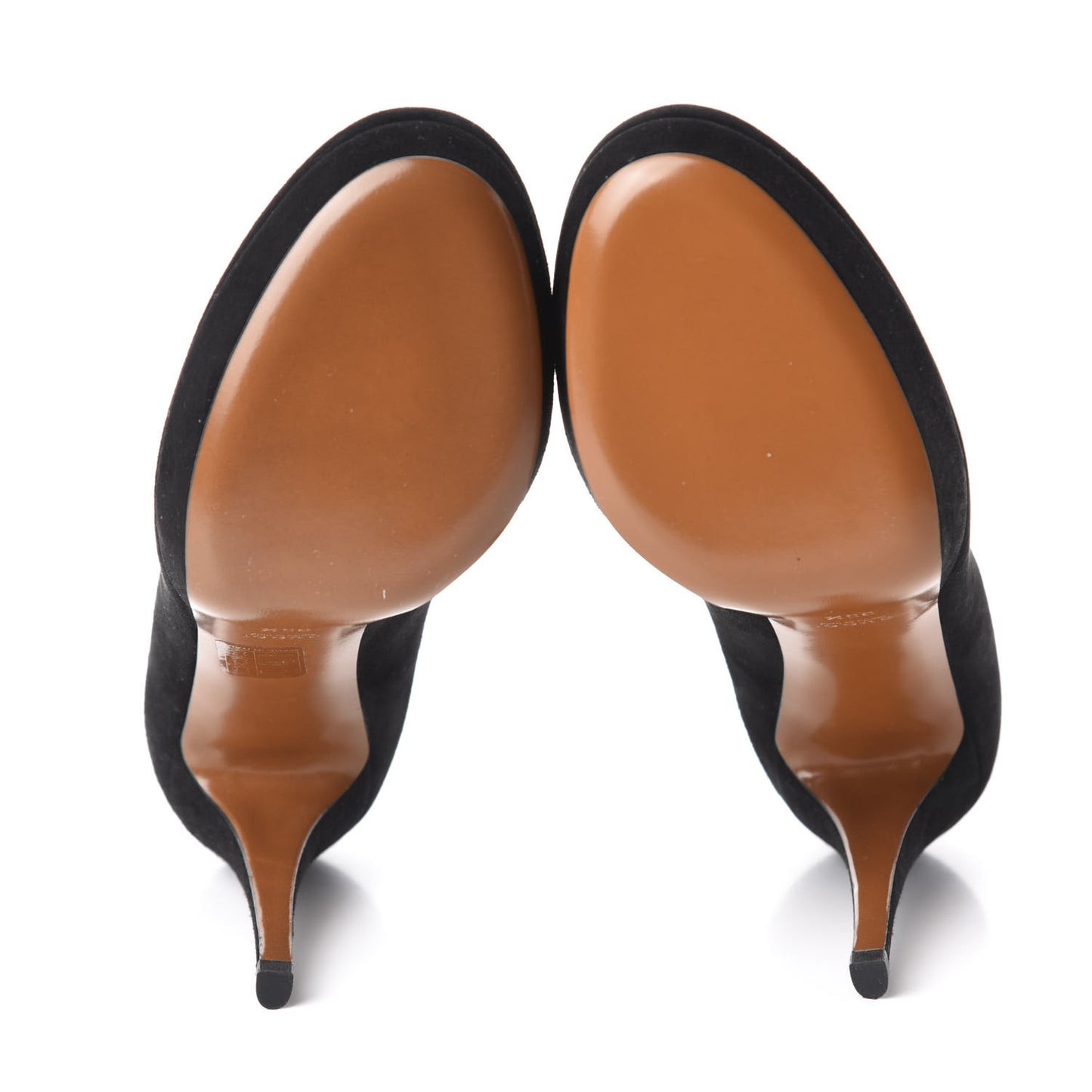 Suede Platform Round Toe Betty Pumps 35.5 Black