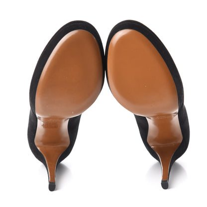 Gucci Suede Platform Round Toe Betty Pumps 35.5 Black 6 of 9