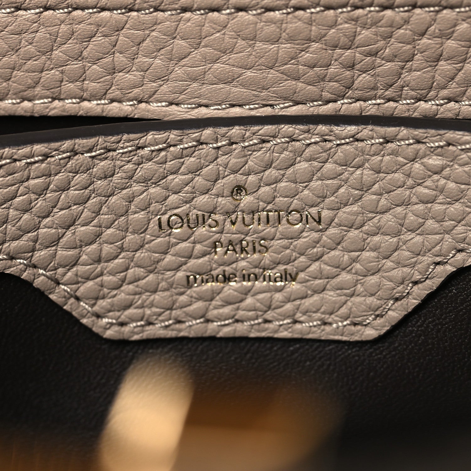 Louis Vuitton Taurillon Capucines BB Galet 6 of 9
