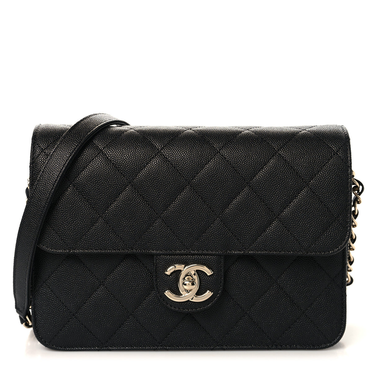 Chanel Caviar Quilted Large Like A Wallet Flap Black 1 of 11