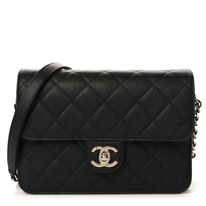 Chanel Caviar Quilted Large Like A Wallet Flap Black 1 of 11