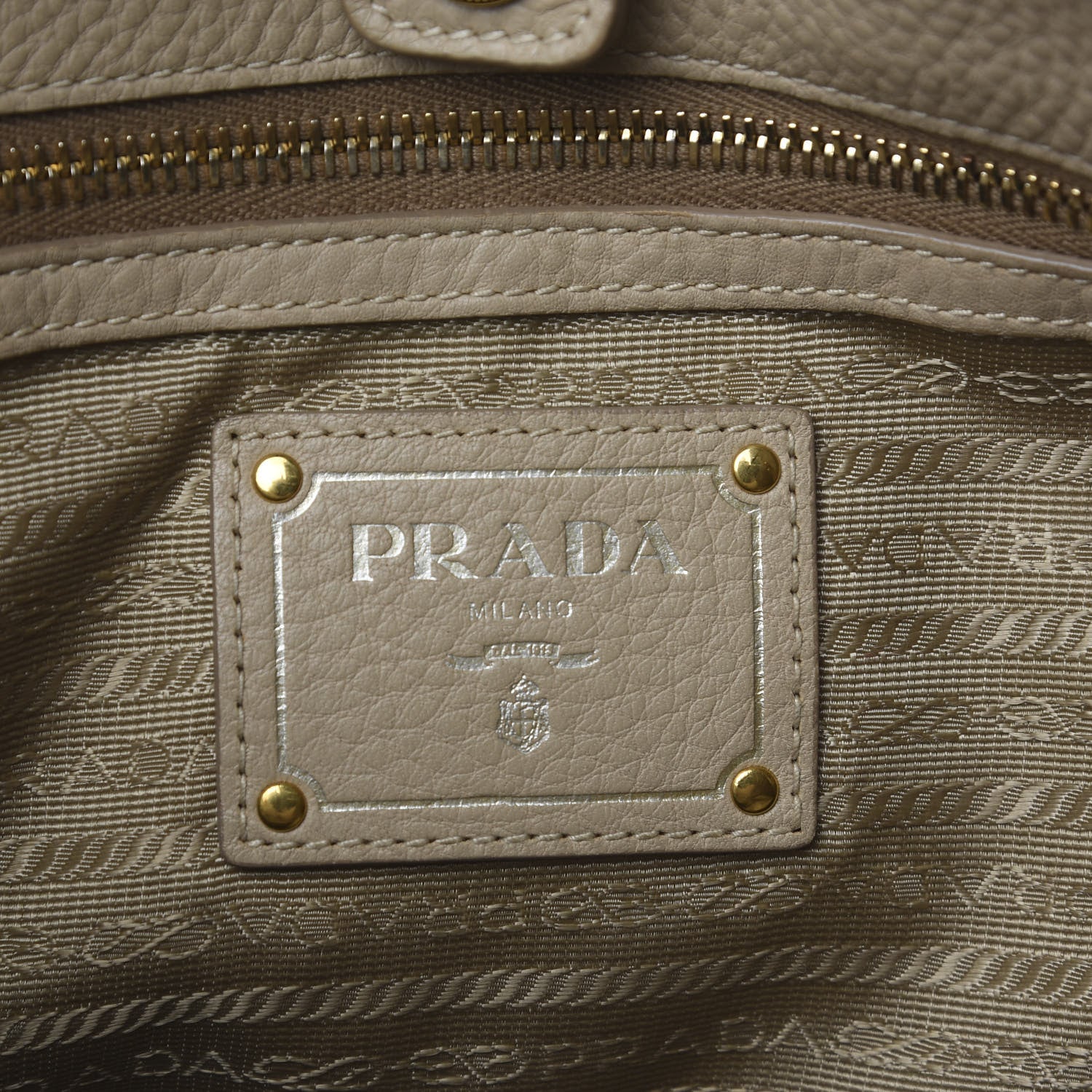 Prada Vitello Daino Shoulder Bag Sabbia 6 of 14