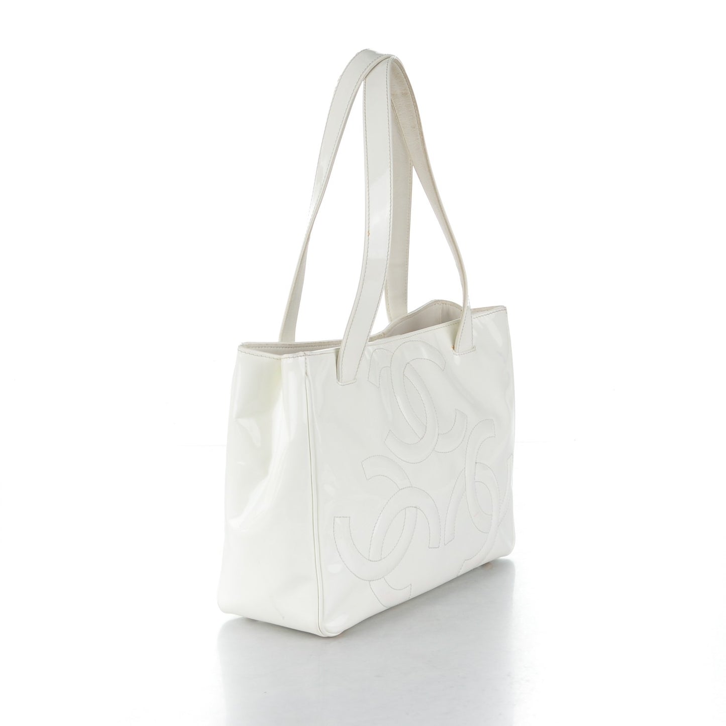 Patent CC Tote White