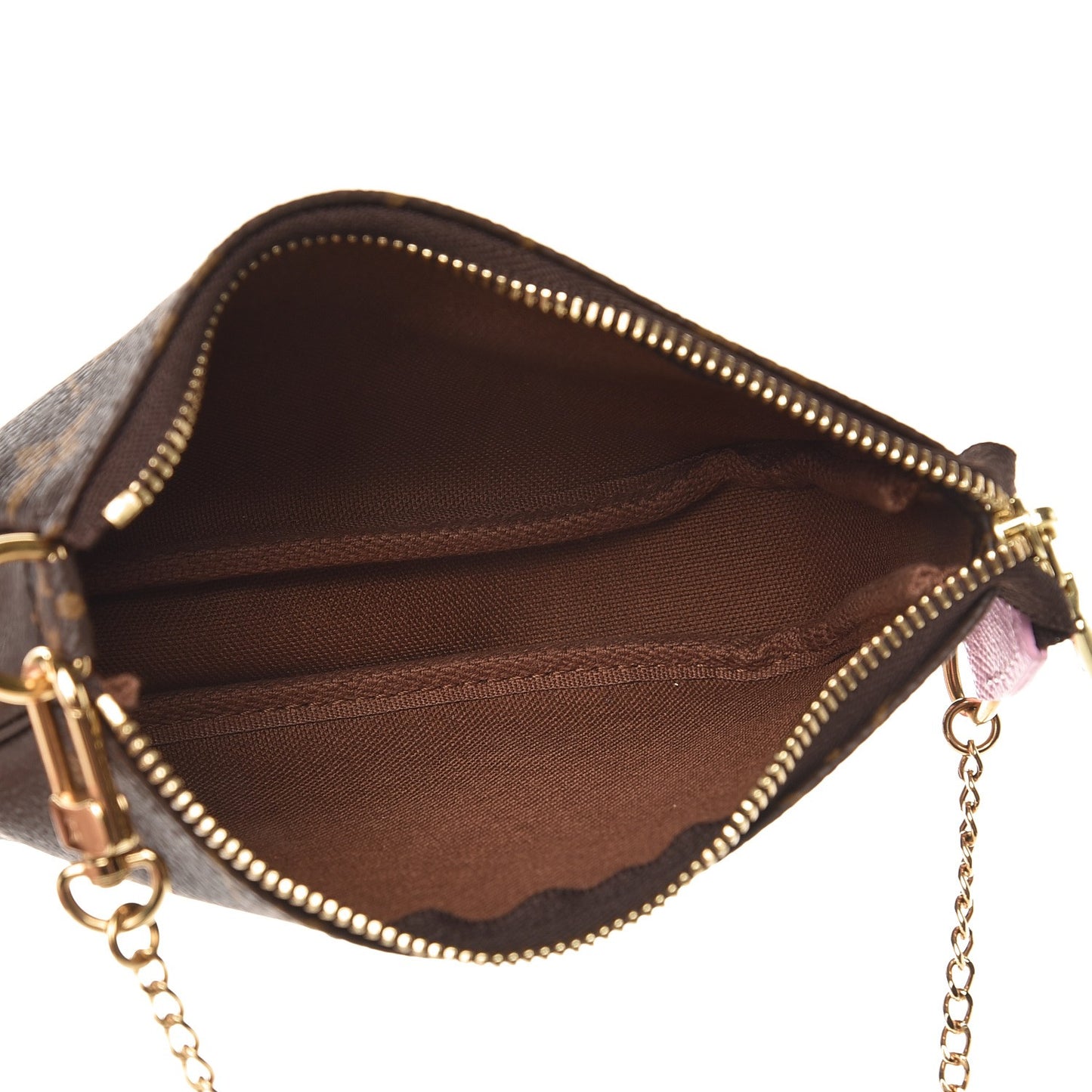 Monogram 2016 Christmas Animation Mini Pochette Accessories Rose Ballerine