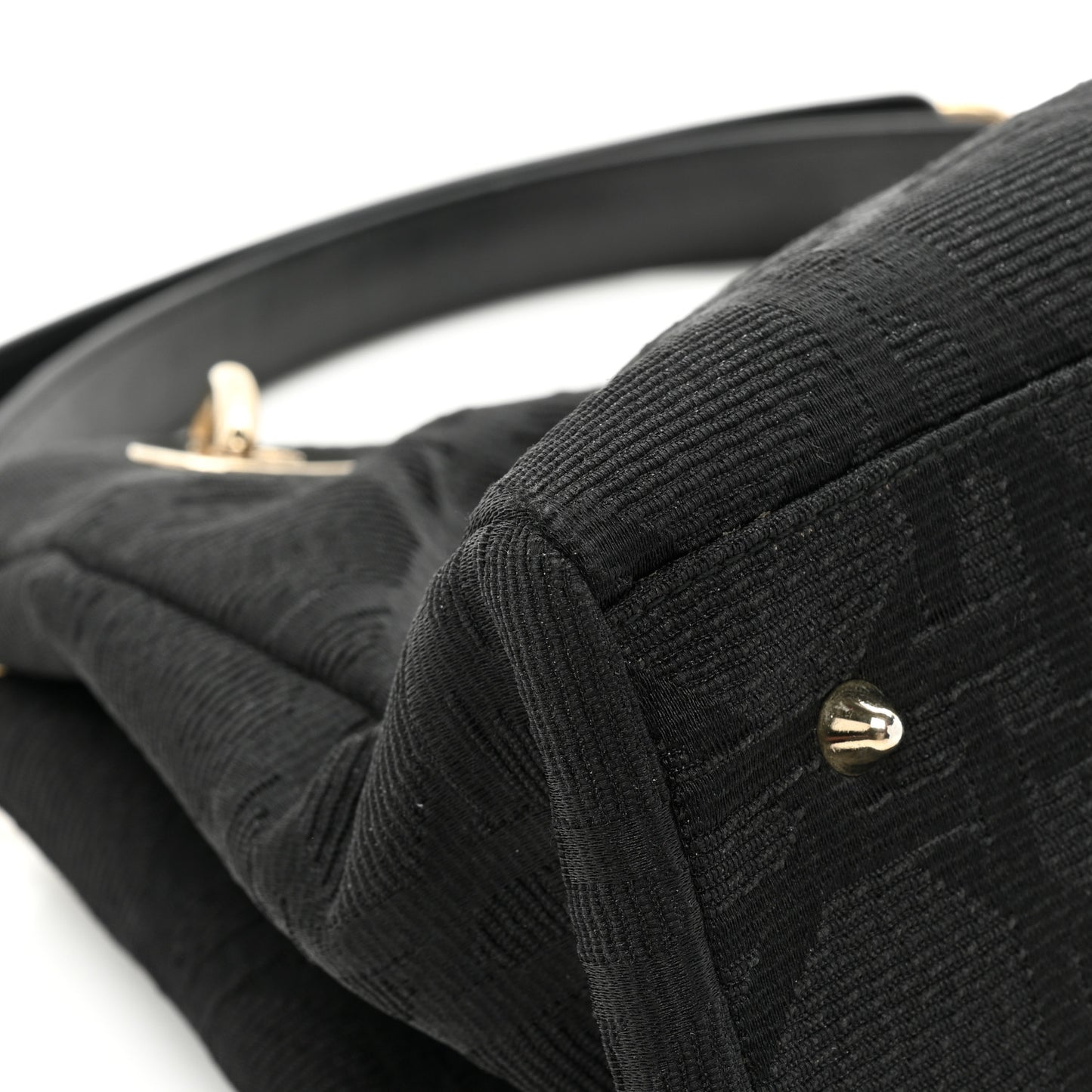 Canvas Cannage East West Tote Black