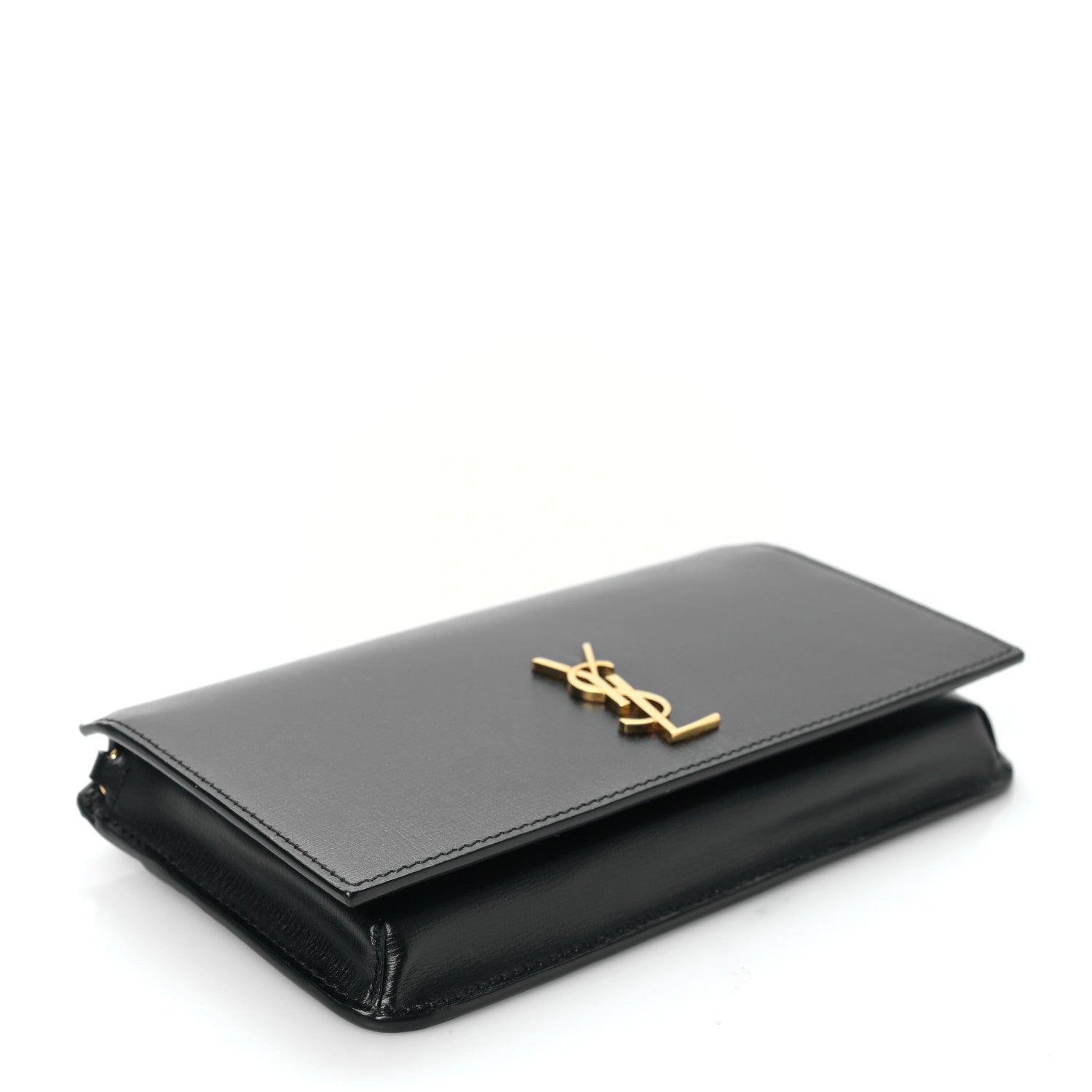 Saint Laurent Smooth Calfskin Monogram Phone Holder Crossbody Black 4 of 9