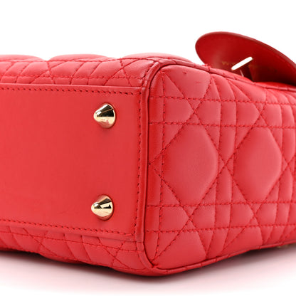 Christian Dior Lambskin Cannage Small My ABCDior Lady Dior Red 9 of 14