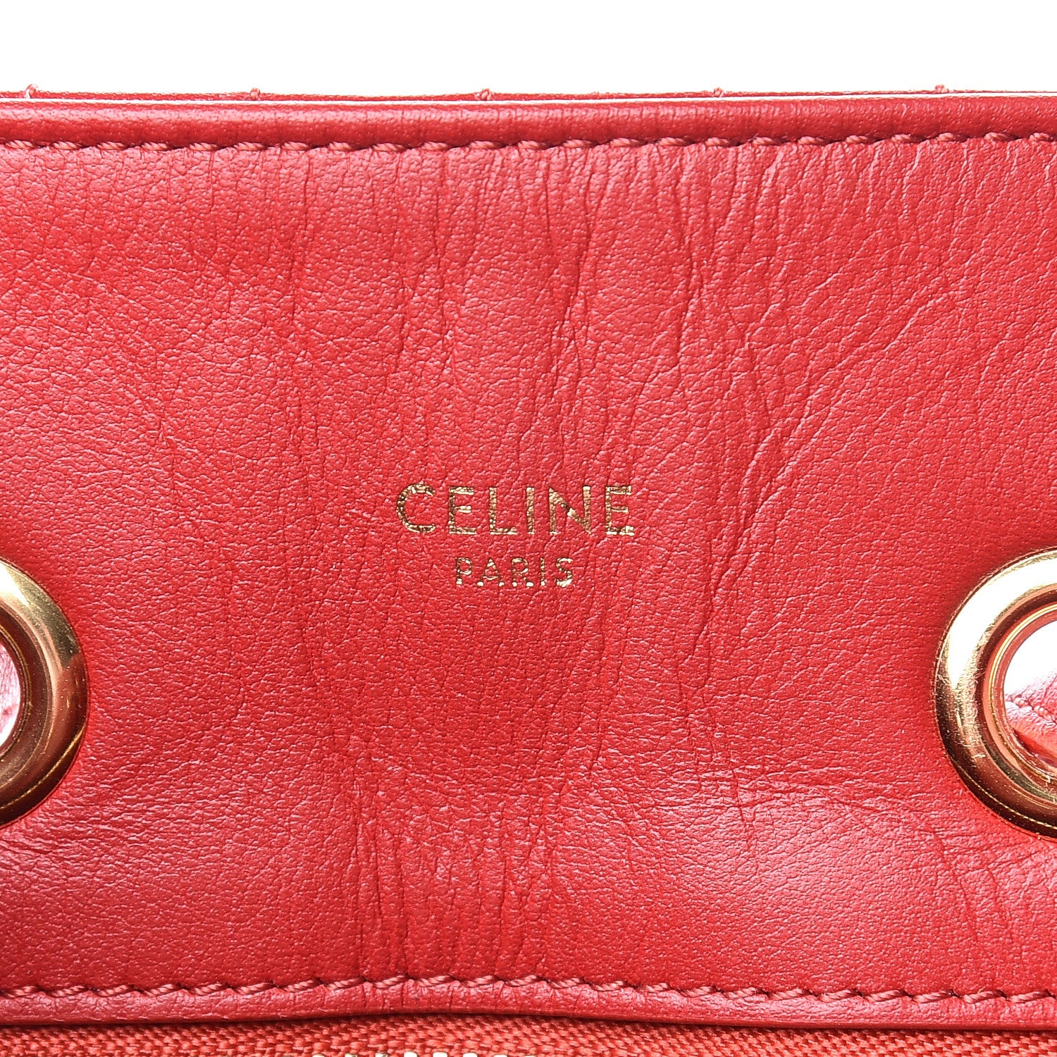 Celine Calfskin Quilted Small C Backpack Red 6 of 14