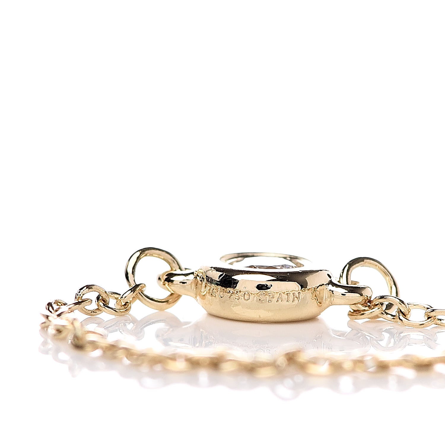 Tiffany 18K Yellow Gold Diamond .07ct Elsa Peretti Diamonds By The Yard Ring 45 3.5 4 of 5