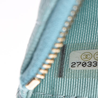 Chanel Caviar Quilted Classic Zip Pouch Light Blue 7 of 8