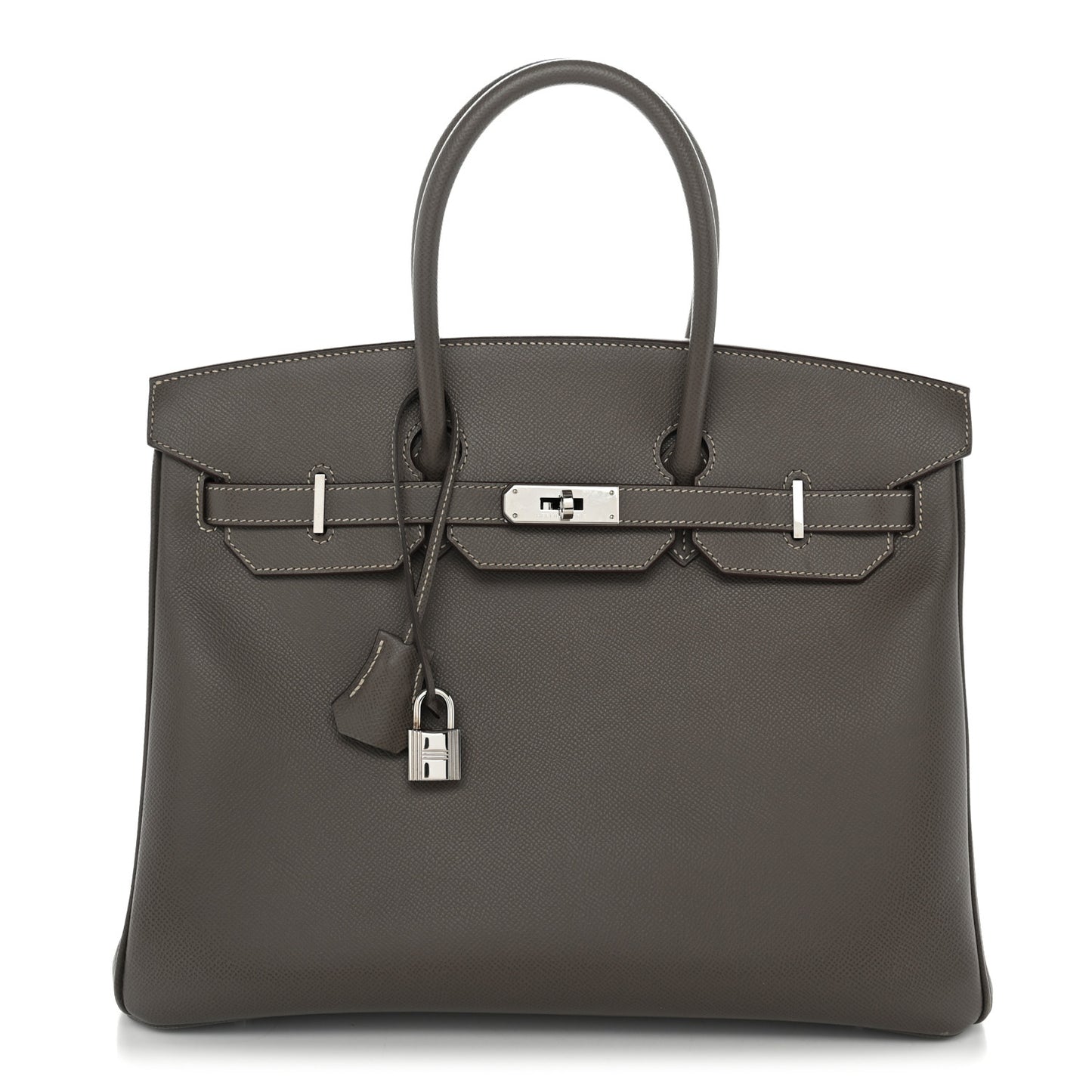 Epsom Candy Birkin 35 Etain Bleu Thalassa