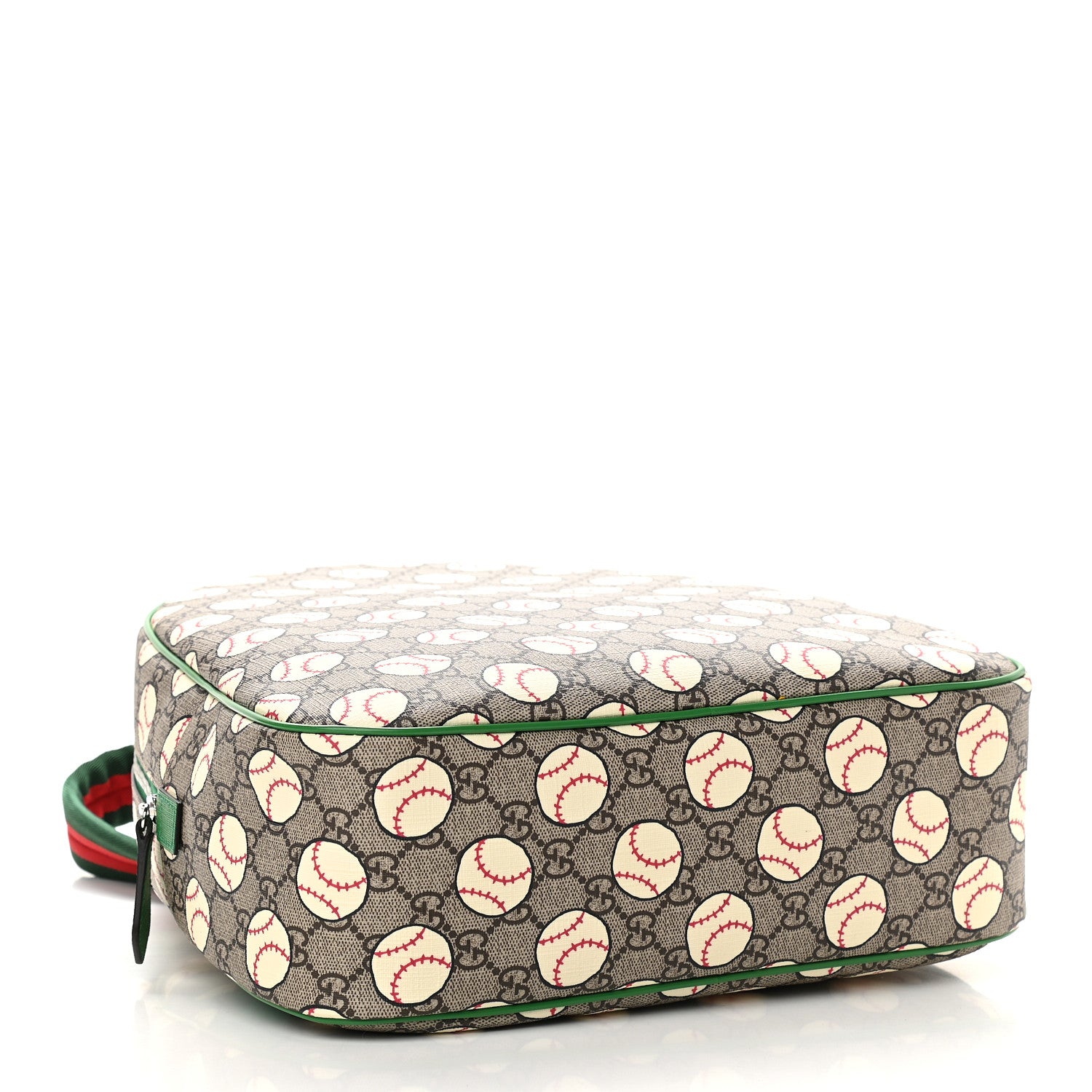 Gucci GG Supreme Monogram Baseballs Web Childrens Backpack Green 4 of 9